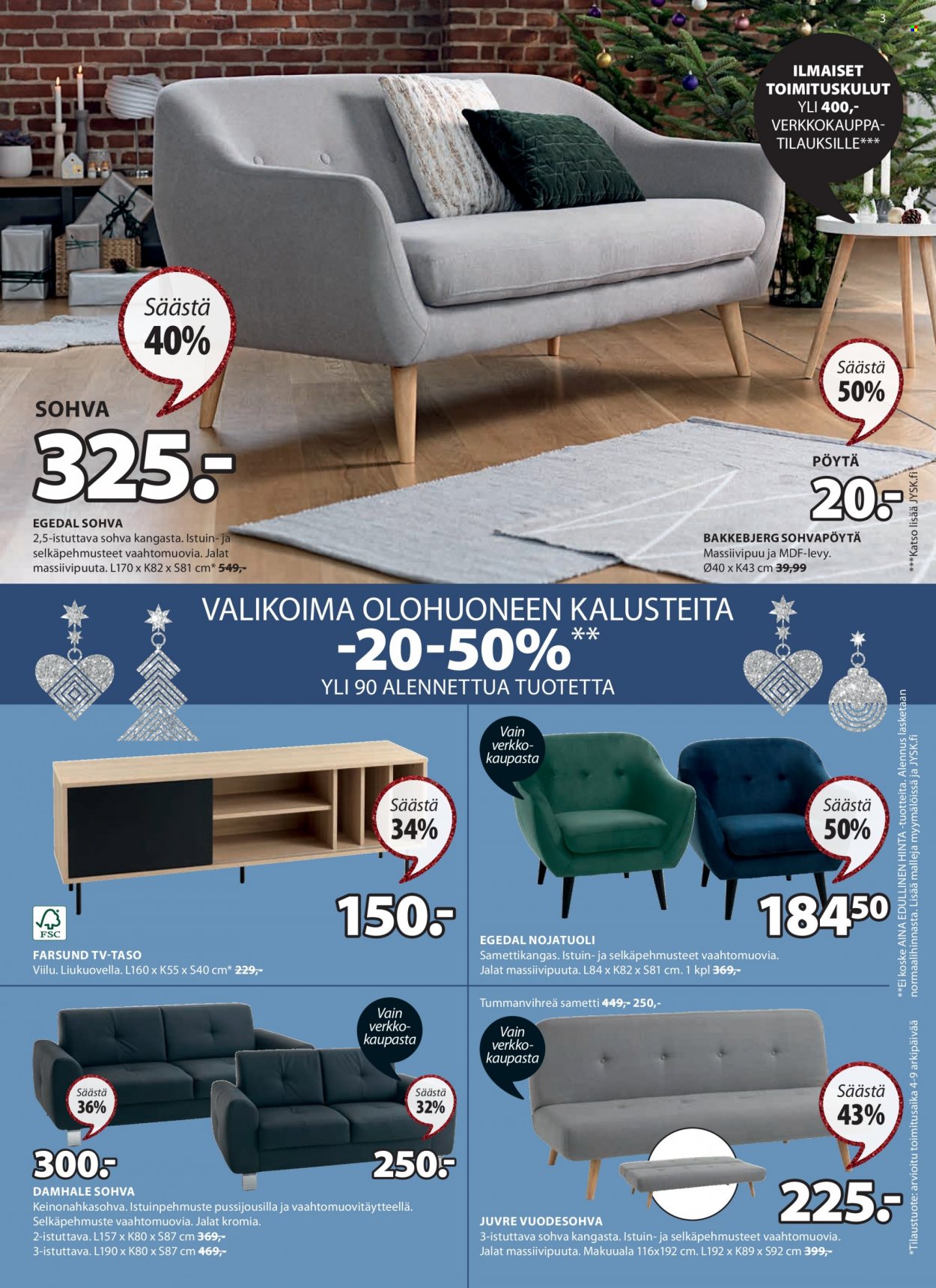 JYSK tarjoukset - 05.12.2022 - 27.12.2022. Sivu 3