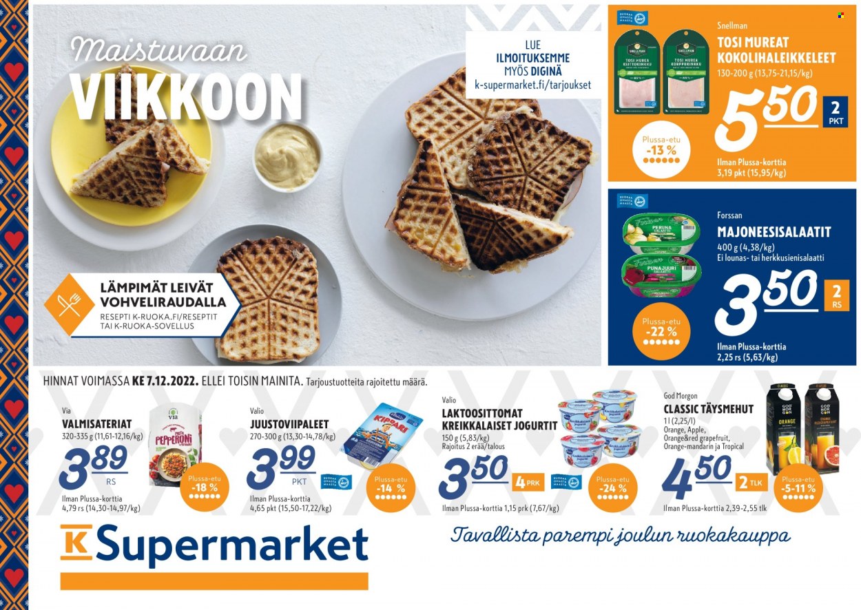 K-Supermarket tarjoukset - 07.12.2022 - 07.12.2022. Sivu 1