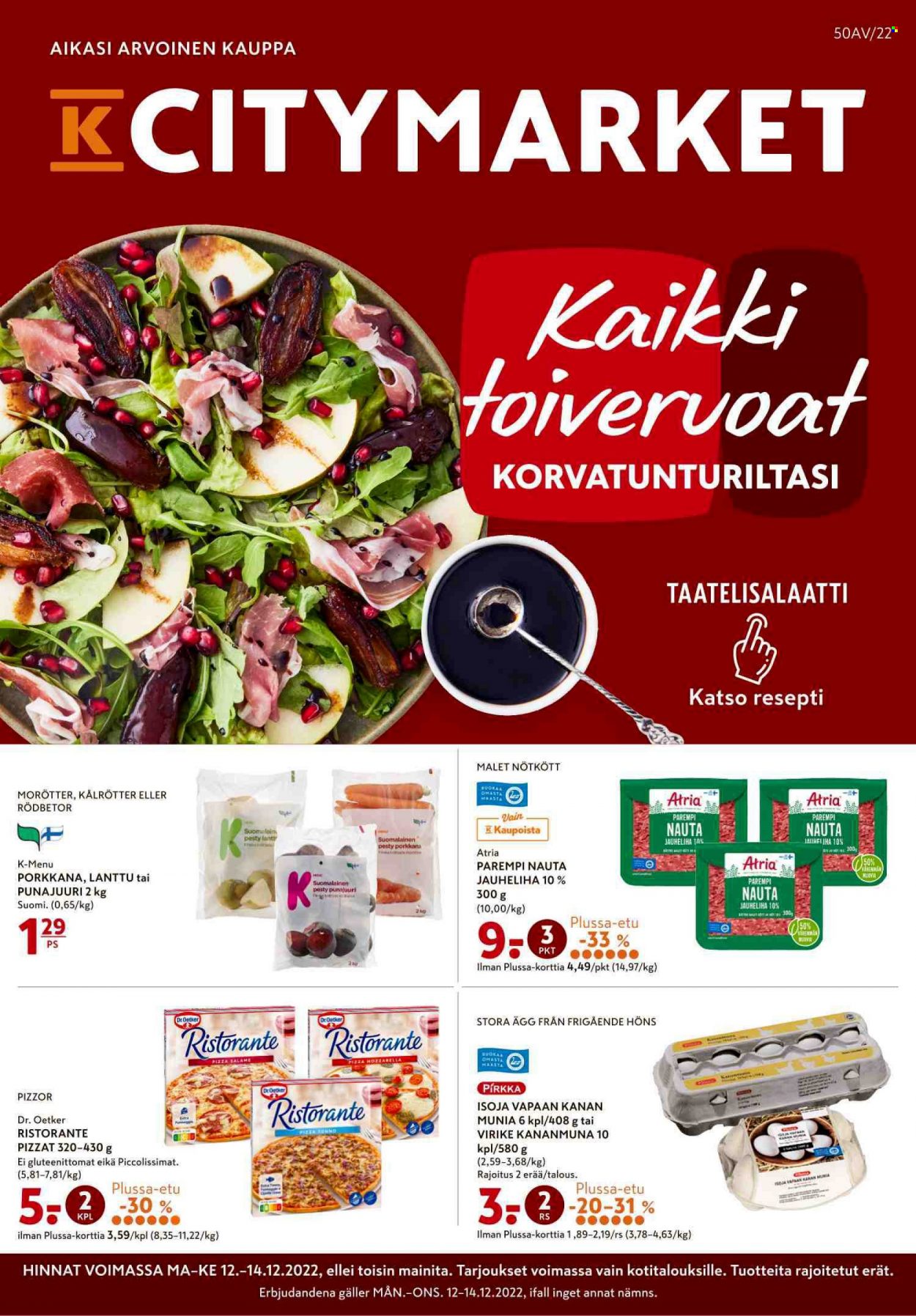 K-citymarket tarjoukset - 12.12.2022 - 14.12.2022. Sivu 1