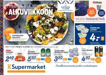 K-Supermarket tarjoukset  - 12.12.2022 - 14.12.2022.