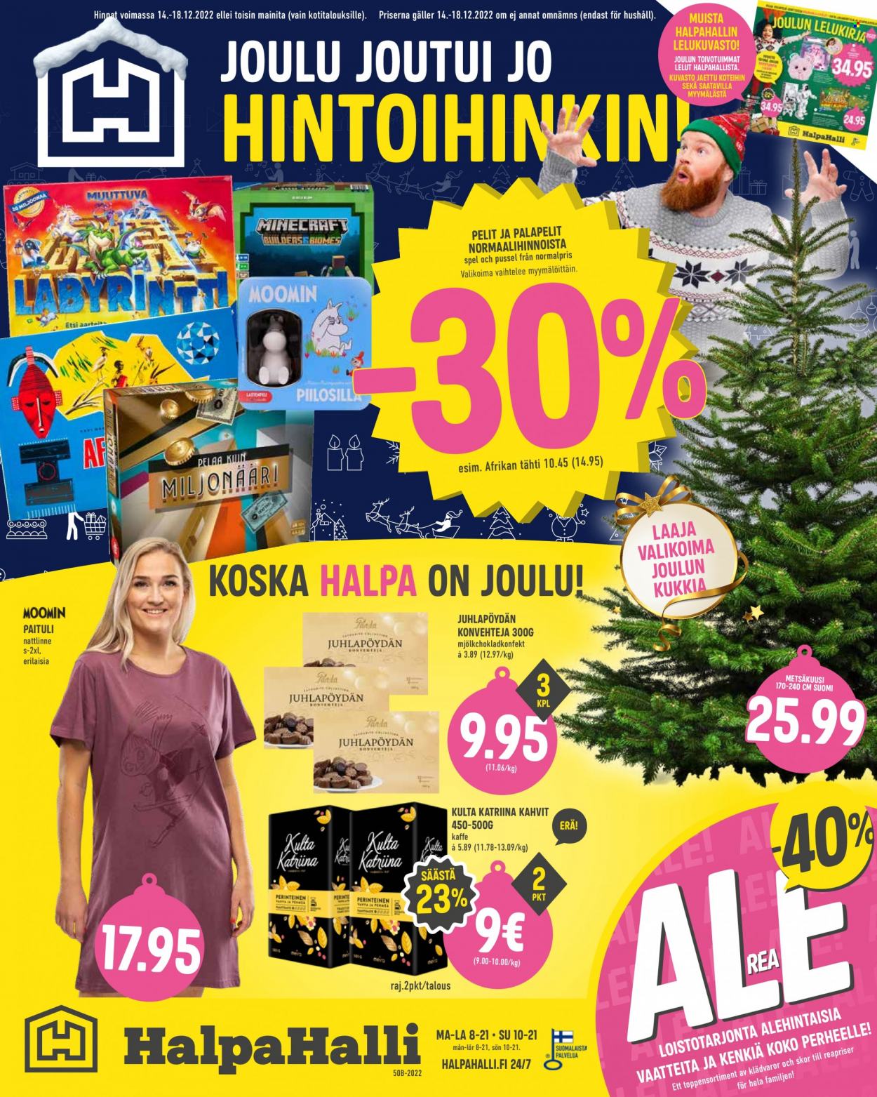 HalpaHalli tarjoukset - 14.12.2022 - 18.12.2022. Sivu 1