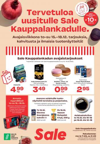 Sale tarjoukset  - 15.12.2022 - 18.12.2022.
