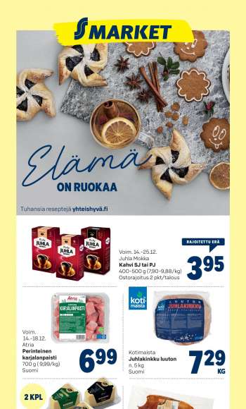 S-market tarjoukset  - 14.12.2022 - 18.12.2022.