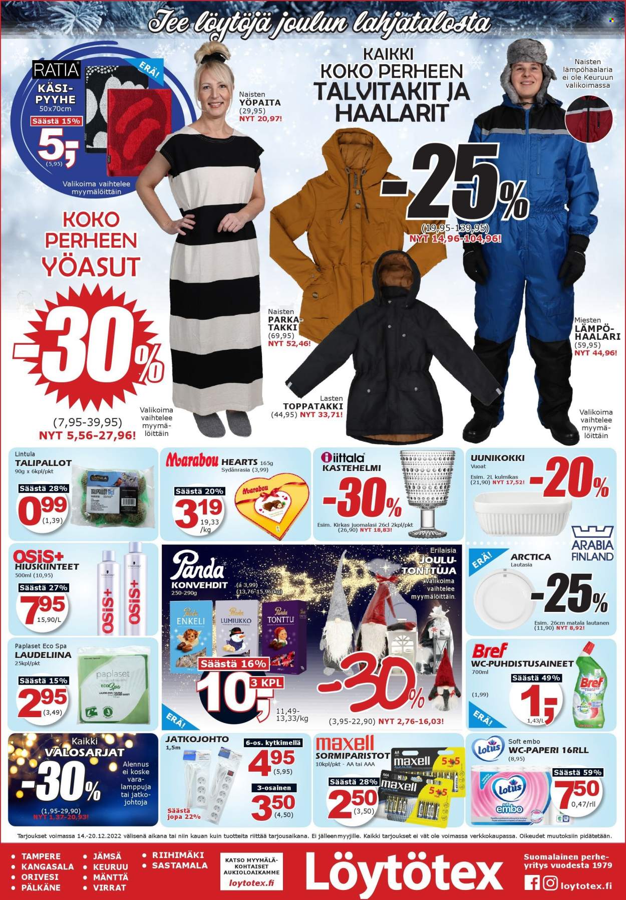 Löytötex tarjoukset - 14.12.2022 - 20.12.2022. Sivu 1