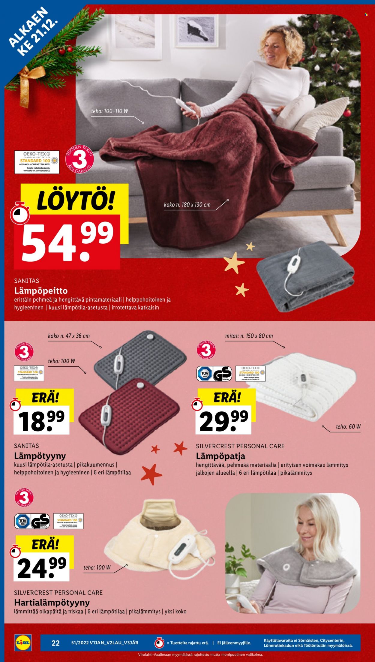 Lidl tarjoukset - 19.12.2022 - 27.12.2022. Sivu 22