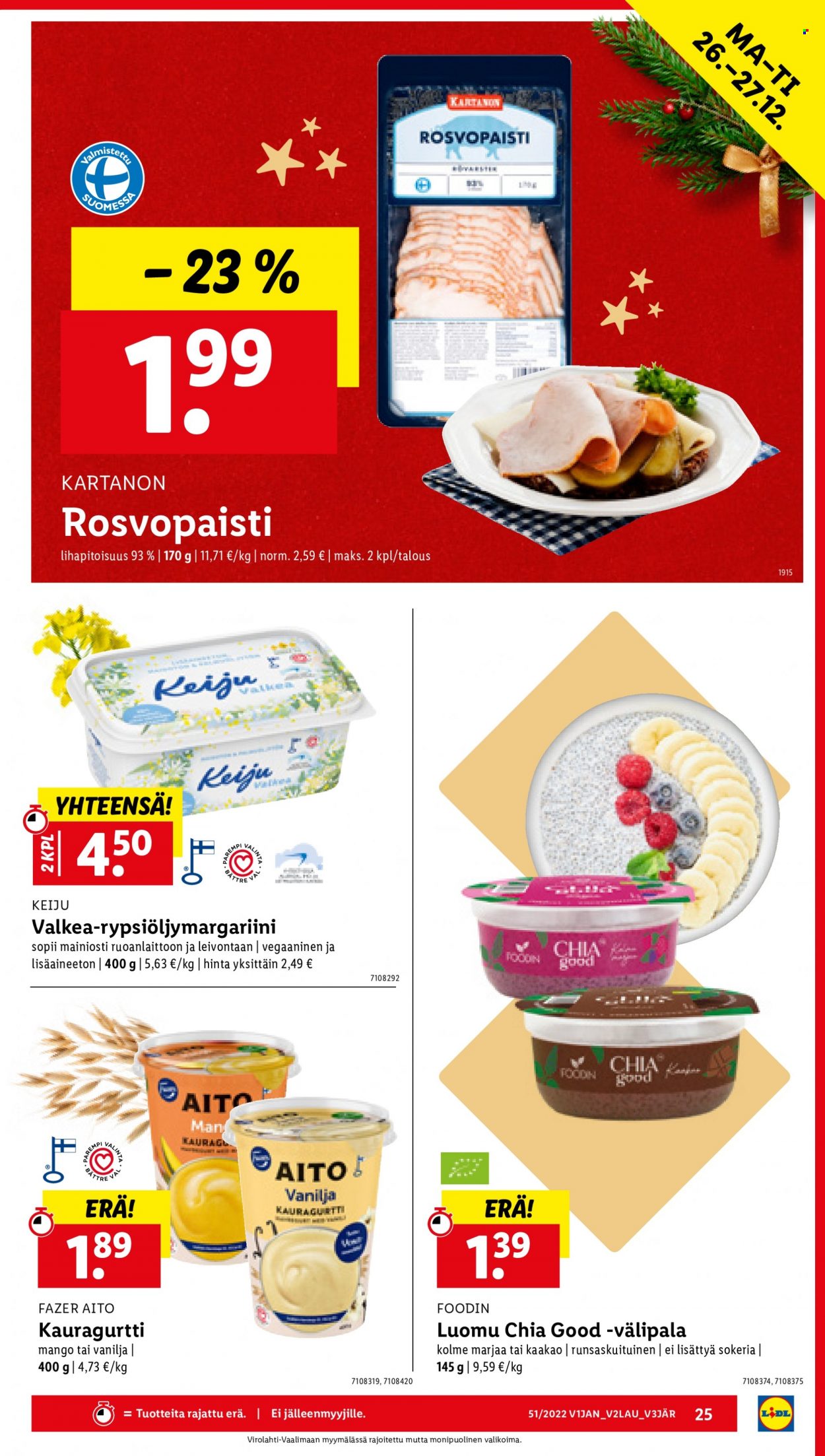 Lidl tarjoukset - 19.12.2022 - 27.12.2022. Sivu 25