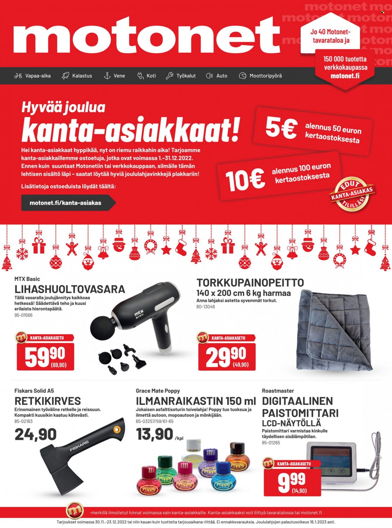 Motonet tarjoukset - 30.11.2022 - 23.12.2022. Sivu 1