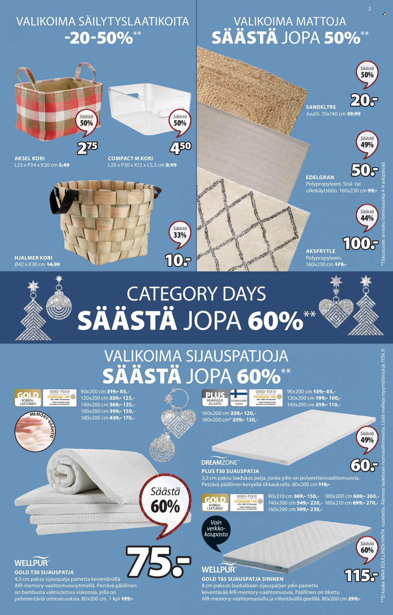 JYSK tarjoukset - 19.12.2022 - 27.12.2022. Sivu 3