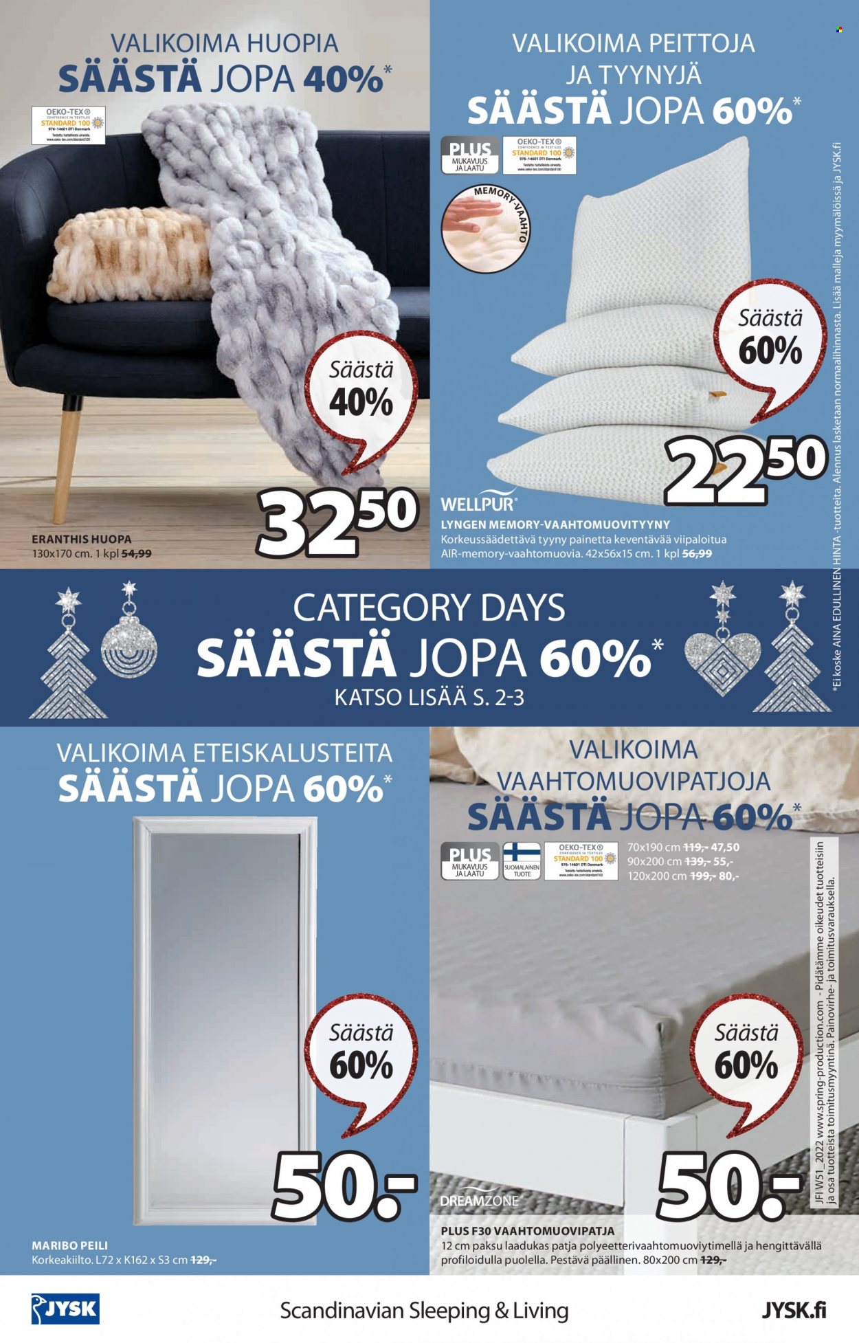 JYSK tarjoukset - 19.12.2022 - 27.12.2022. Sivu 16