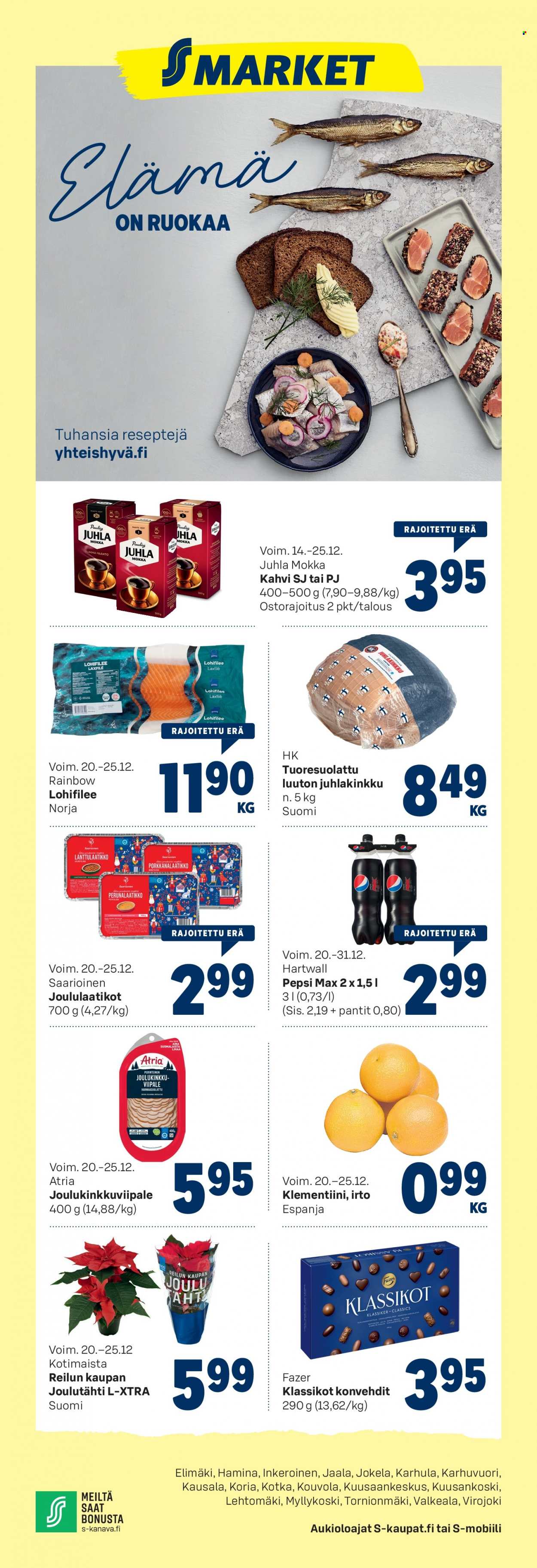 S-market tarjoukset - 21.12.2022 - 25.12.2022. Sivu 1