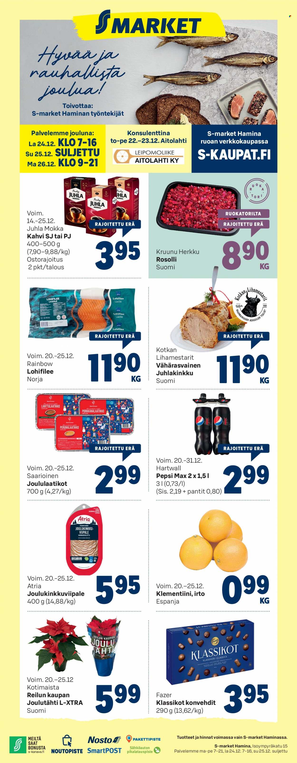 S-market tarjoukset - 21.12.2022 - 25.12.2022. Sivu 1