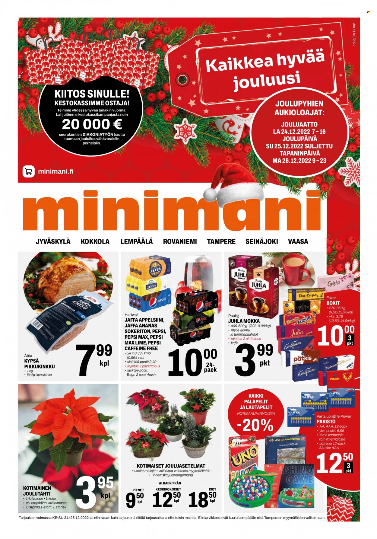 Minimani tarjoukset - 21.12.2022 - 25.12.2022. Sivu 1