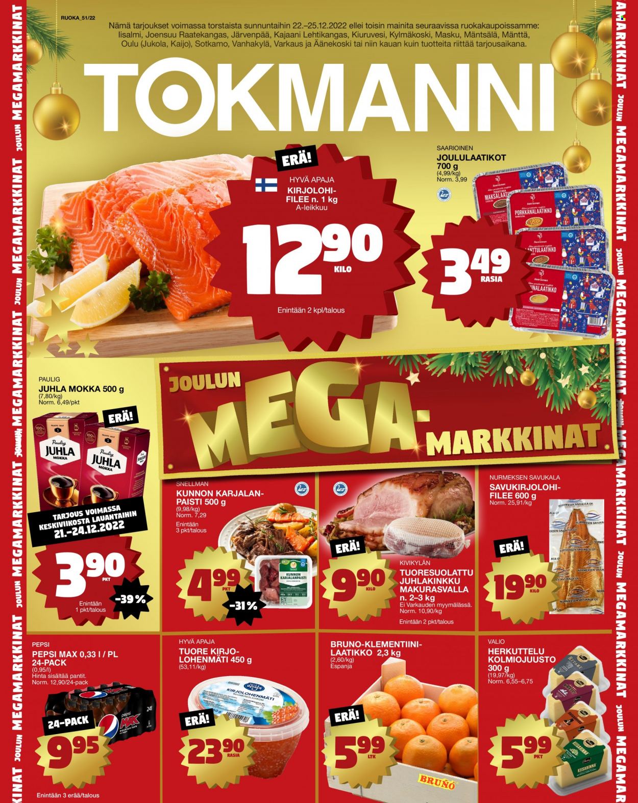 Tokmanni tarjoukset - 22.12.2022 - 25.12.2022. Sivu 1