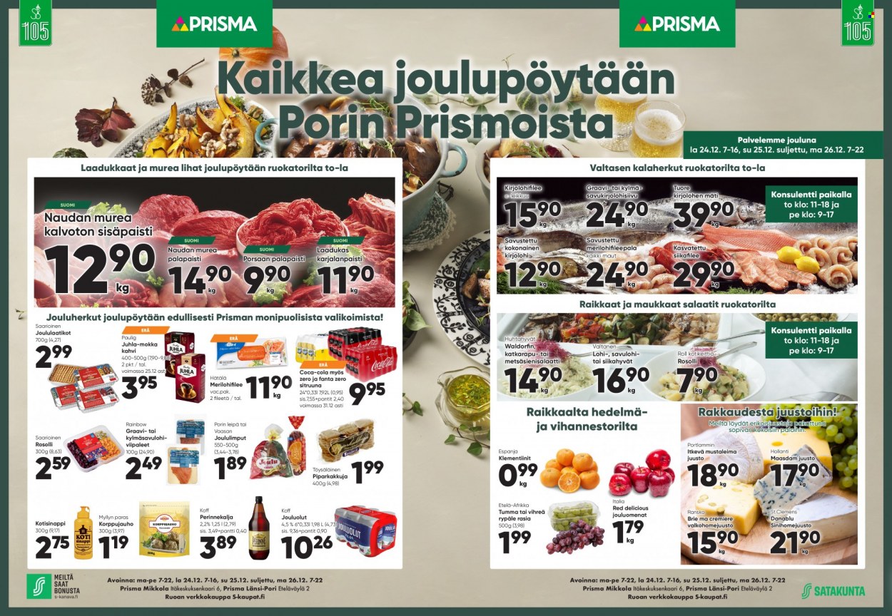 Prisma tarjoukset - 22.12.2022 - 26.12.2022. Sivu 1