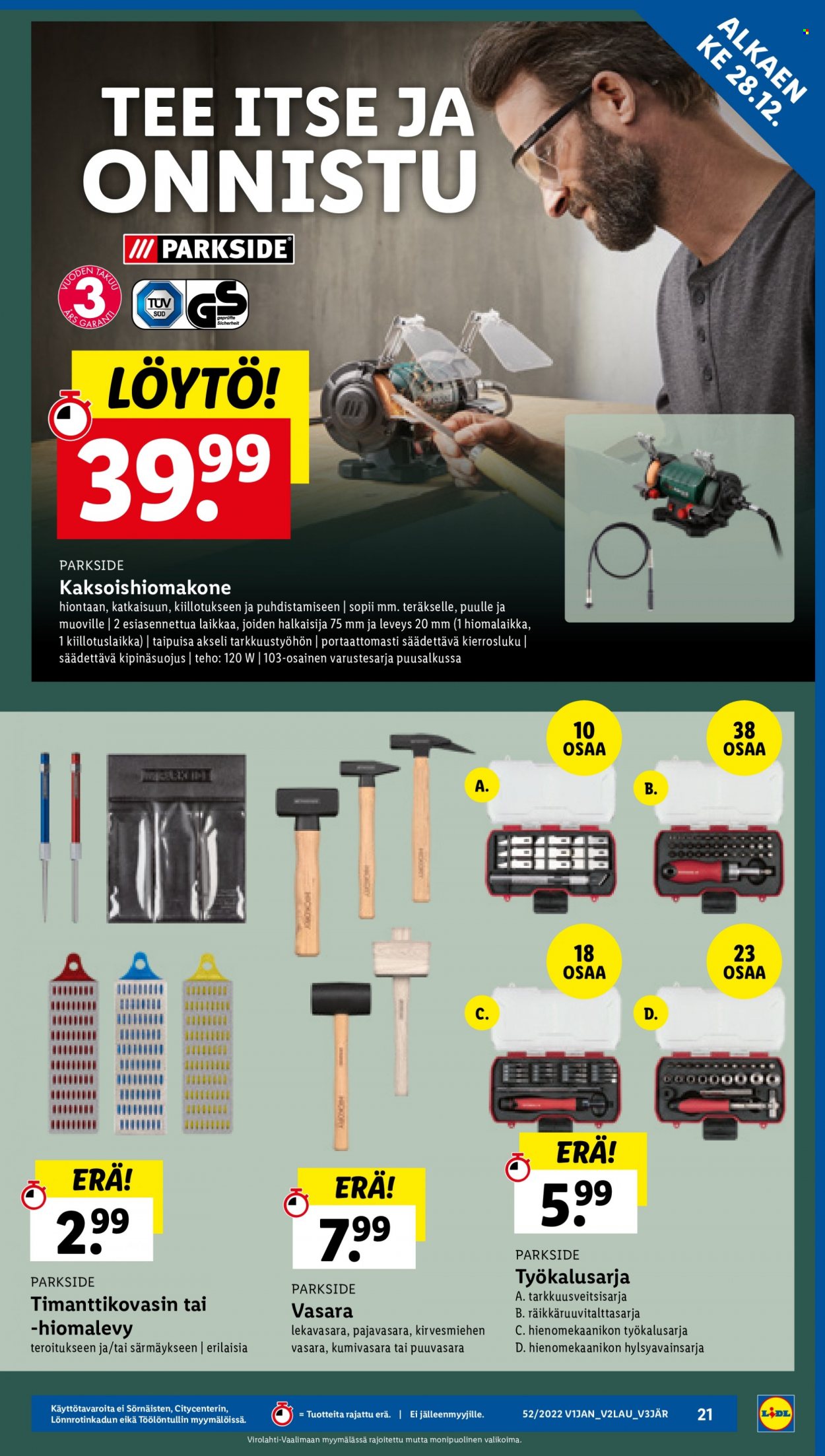 Lidl tarjoukset - 28.12.2022 - 04.01.2023. Sivu 21