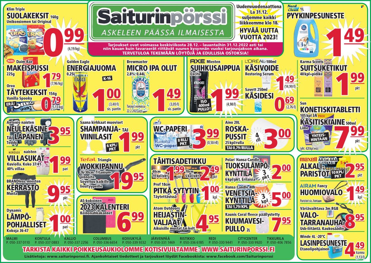 Saiturinpörssi tarjoukset - 28.12.2022 - 31.12.2022. Sivu 1