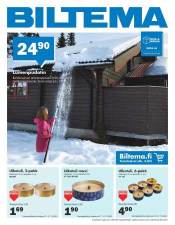 Biltema tarjoukset  - 27.12.2022 - 31.12.2022.