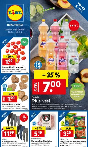 Lidl tarjoukset  - 05.01.2023 - 11.01.2023.