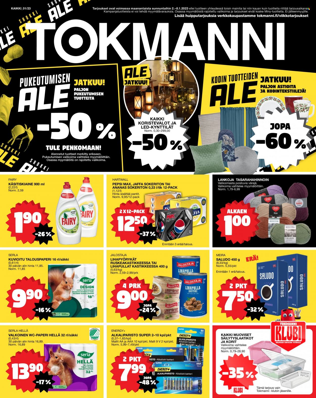 Tokmanni tarjoukset - 02.01.2023 - 08.01.2023. Sivu 1