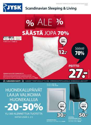 JYSK tarjoukset  - 02.01.2023 - 29.01.2023.