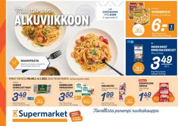 K-Supermarket tarjoukset  - 02.01.2023 - 04.01.2023.