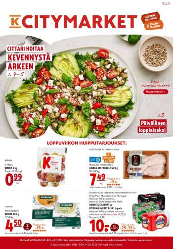 K-citymarket tarjoukset  - 04.01.2023 - 11.01.2023.