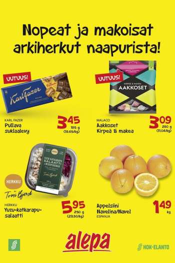 Alepa tarjoukset  - 04.01.2023 - 10.01.2023.
