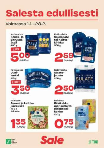 Sale tarjoukset  - 01.01.2023 - 28.02.2023.
