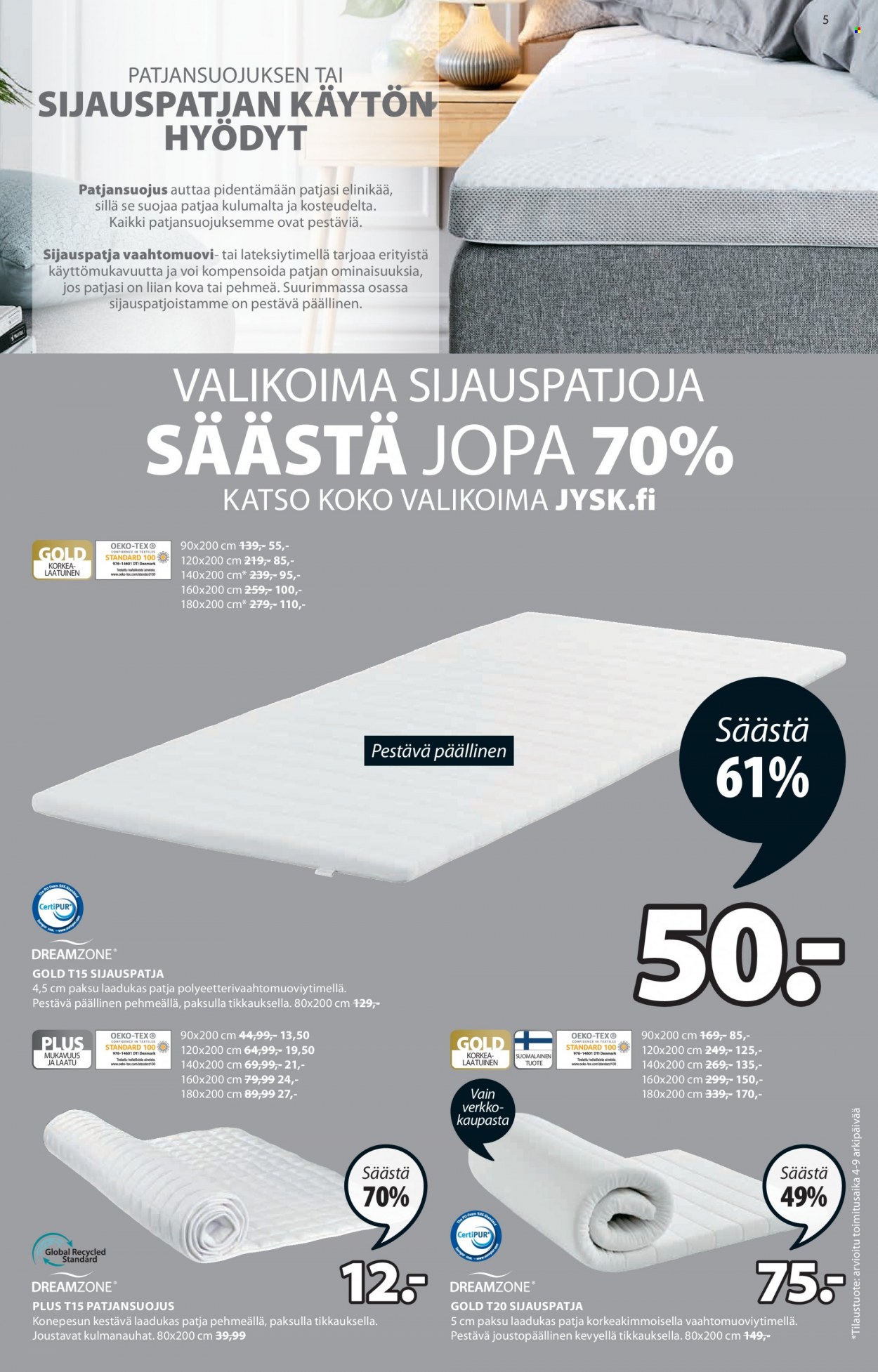 JYSK tarjoukset - 09.01.2023 - 29.01.2023. Sivu 5
