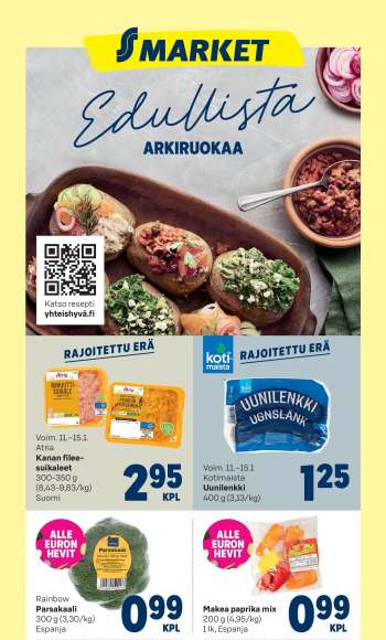 S-market tarjoukset  - 11.01.2023 - 15.01.2023.