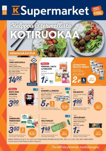K-Supermarket tarjoukset  - 12.01.2023 - 15.01.2023.