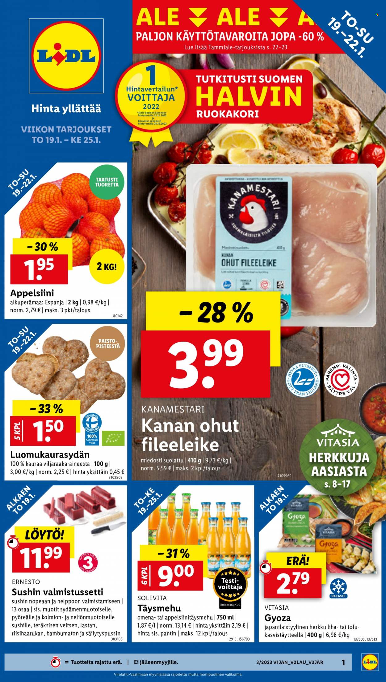 Lidl tarjoukset - 19.01.2023 - 25.01.2023. Sivu 1