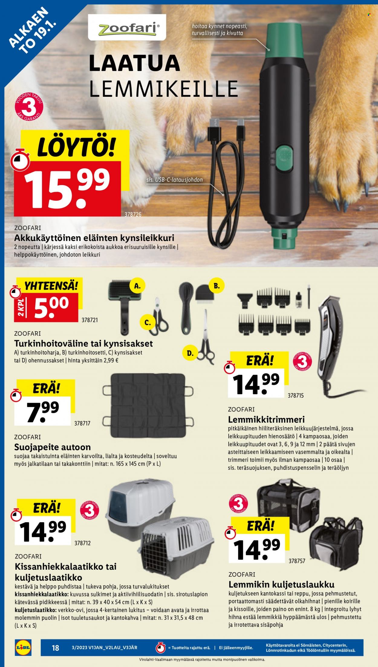 Lidl tarjoukset - 19.01.2023 - 25.01.2023. Sivu 18