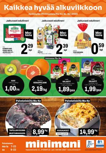 Minimani tarjoukset  - 16.01.2023 - 22.01.2023.