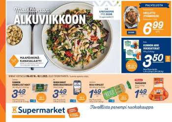 K-Supermarket tarjoukset  - 16.01.2023 - 18.01.2023.