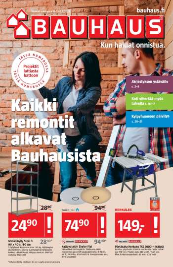 Bauhaus tarjoukset  - 18.01.2023 - 07.02.2023.