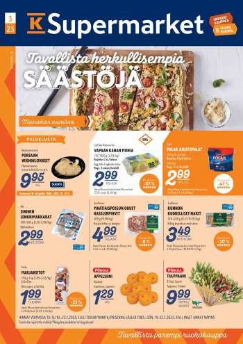 K-Supermarket tarjoukset  - 19.01.2023 - 22.01.2023.