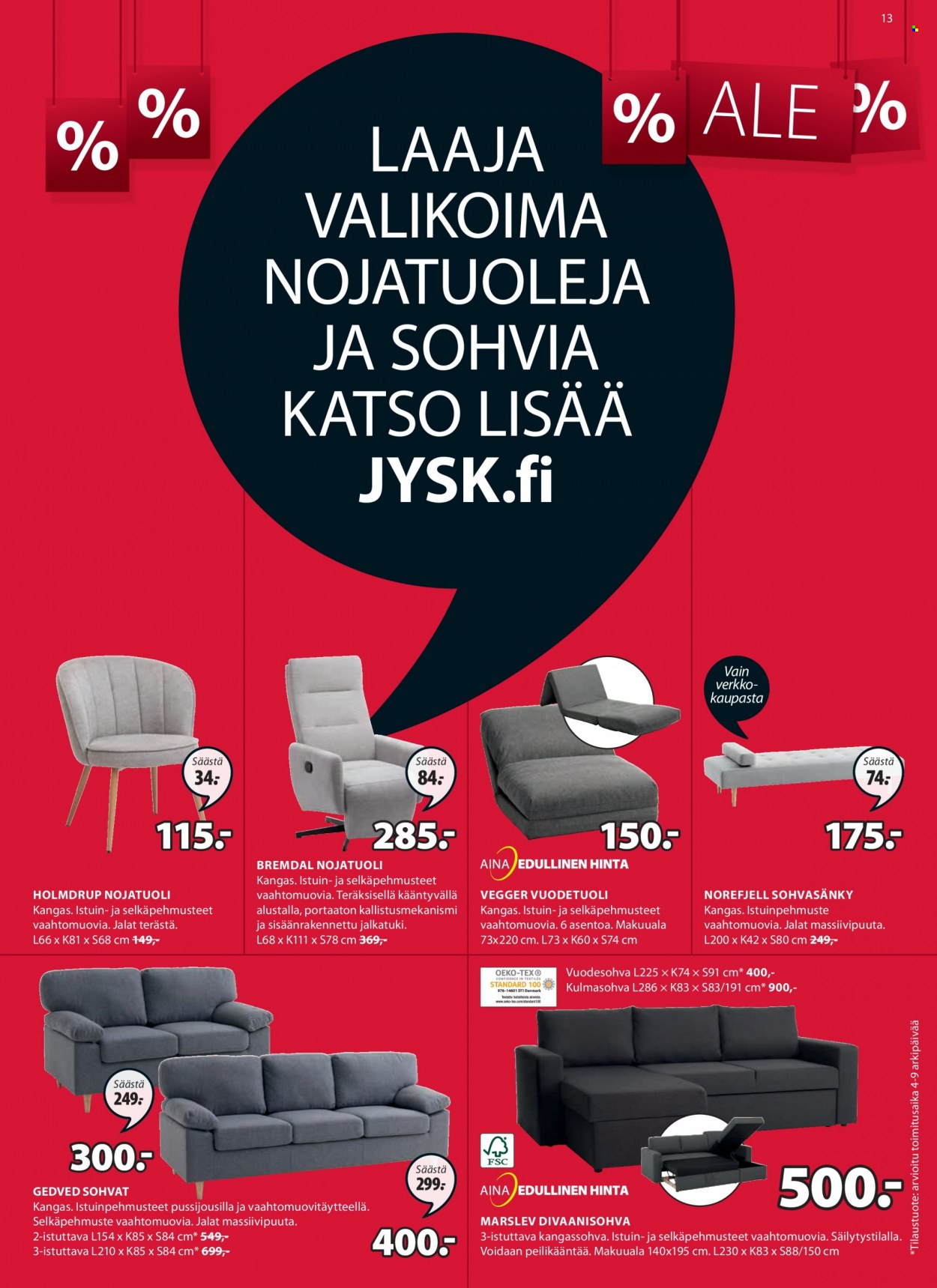 JYSK tarjoukset - 21.01.2023 - 29.01.2023. Sivu 13