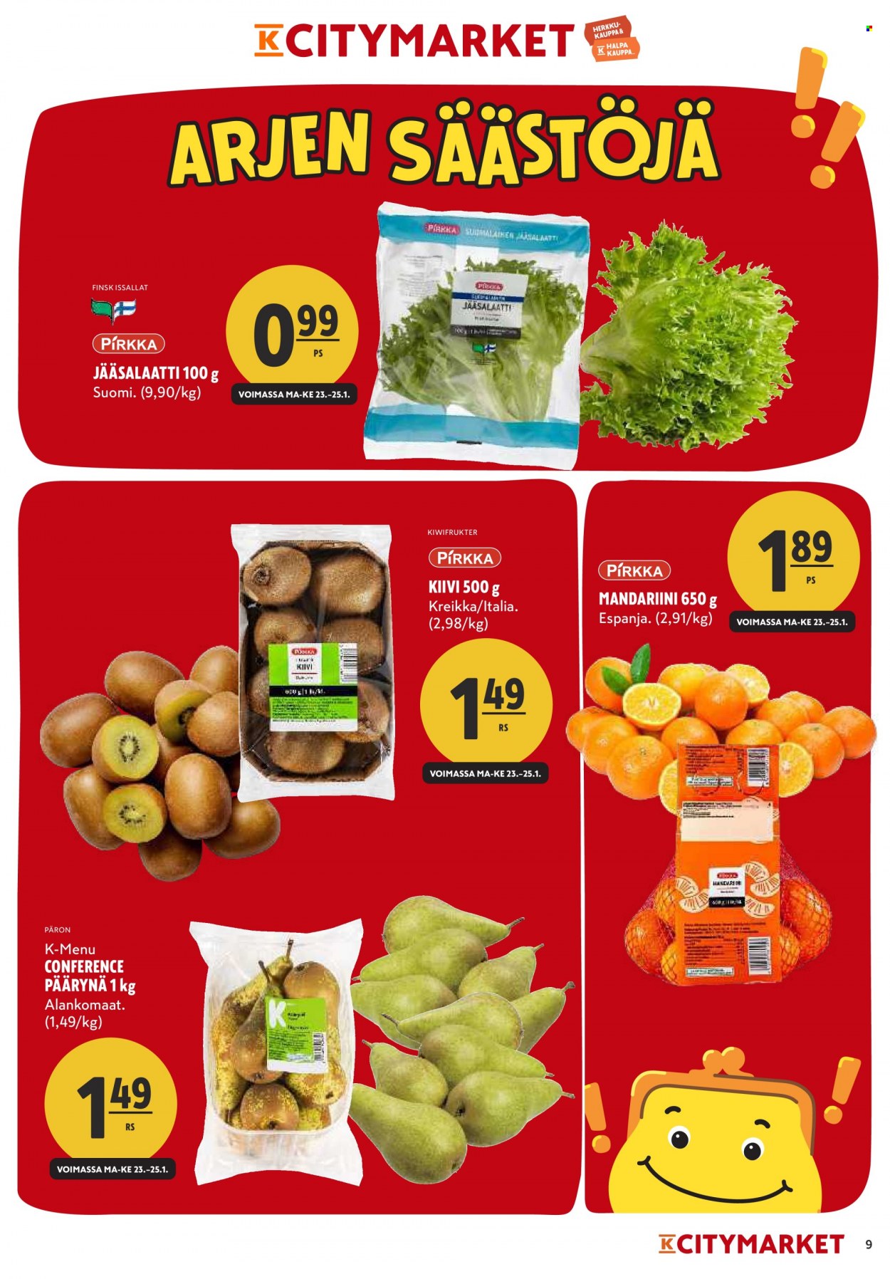 K-citymarket tarjoukset - 23.01.2023 - 29.01.2023. Sivu 9