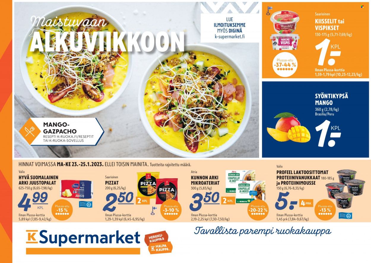 K-Supermarket tarjoukset - 23.01.2023 - 25.01.2023. Sivu 1