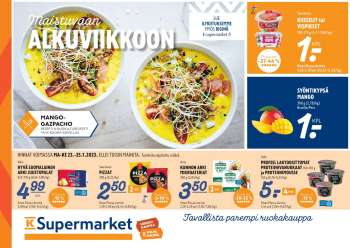 K-Supermarket tarjoukset  - 23.01.2023 - 25.01.2023.