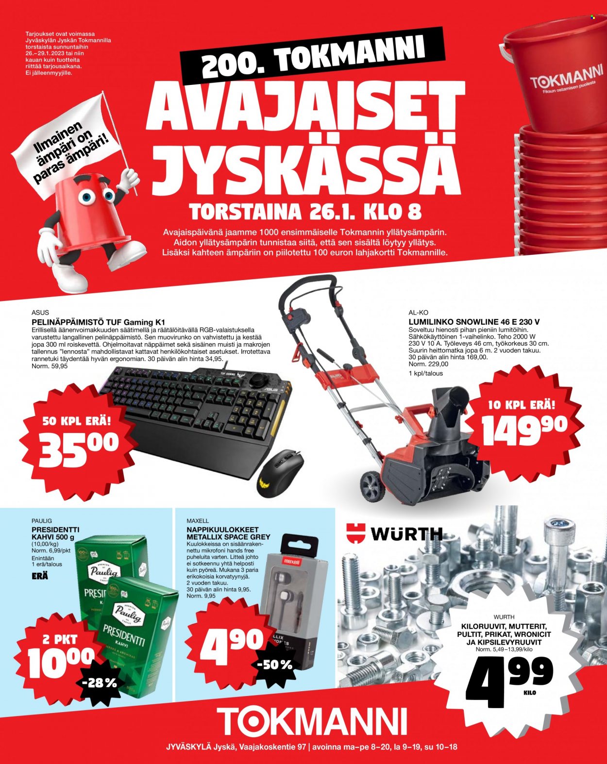 Tokmanni tarjoukset - 26.01.2023 - 29.01.2023. Sivu 1