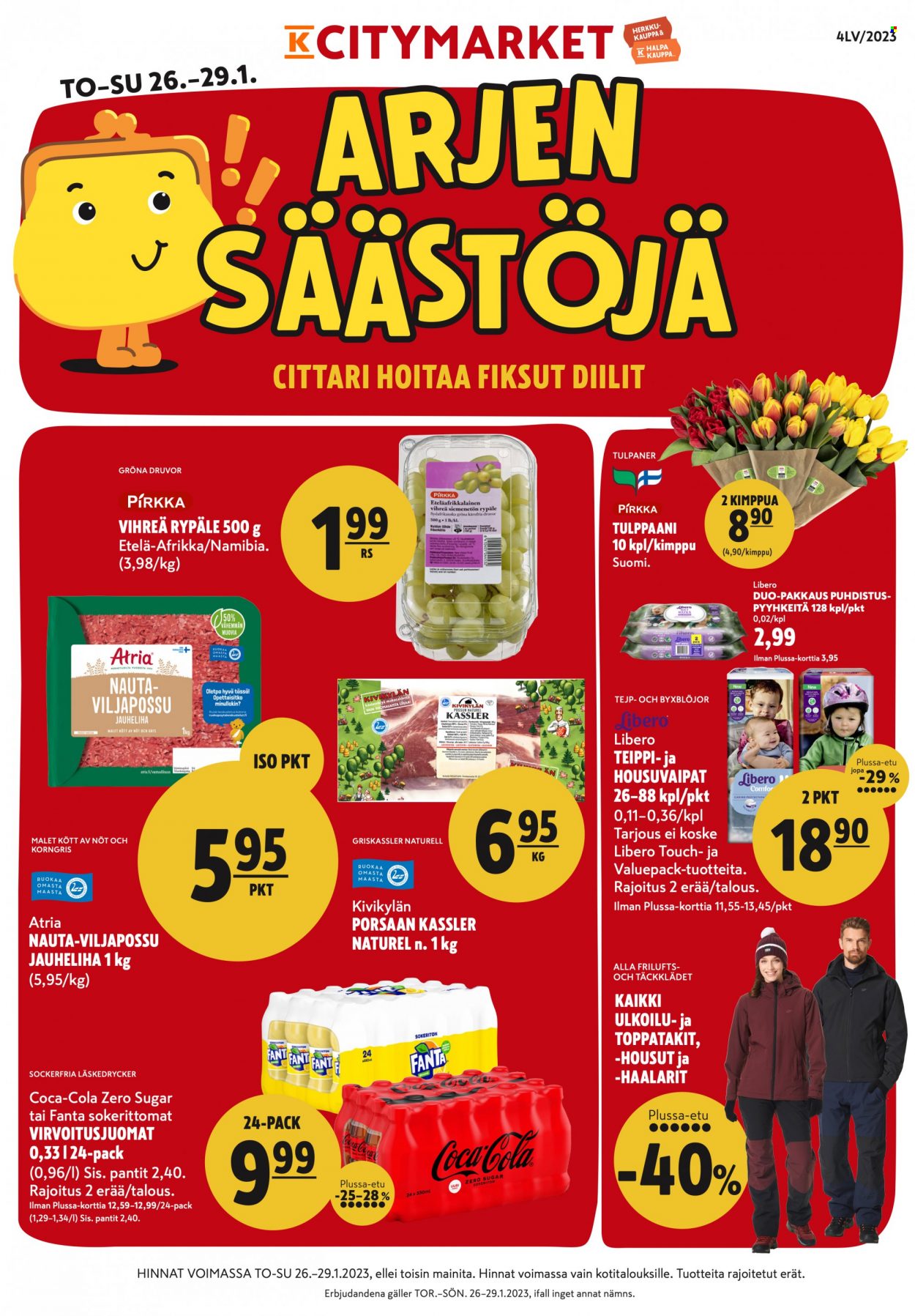 K-citymarket tarjoukset - 26.01.2023 - 29.01.2023. Sivu 1