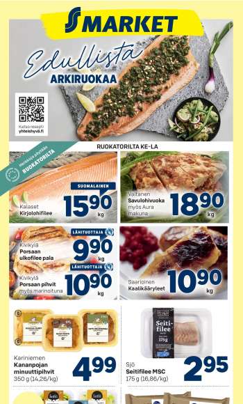 S-market tarjoukset  - 25.01.2023 - 29.01.2023.