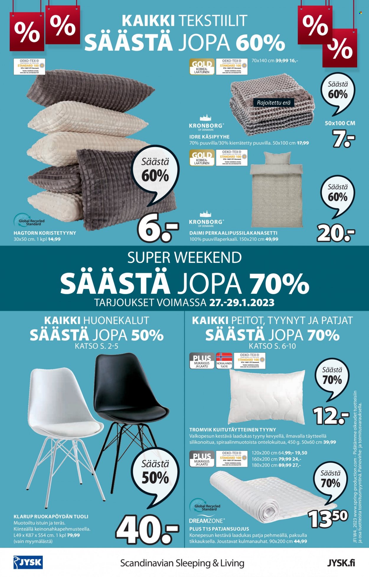 JYSK tarjoukset - 27.01.2023 - 29.01.2023. Sivu 16