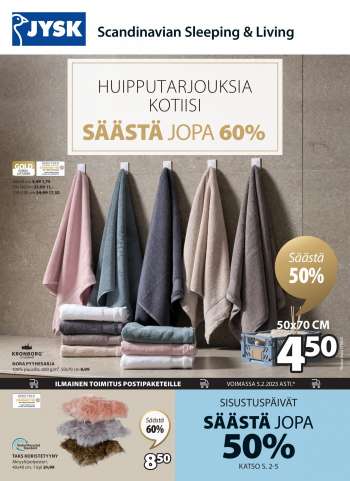 JYSK tarjoukset  - 30.01.2023 - 05.03.2023.