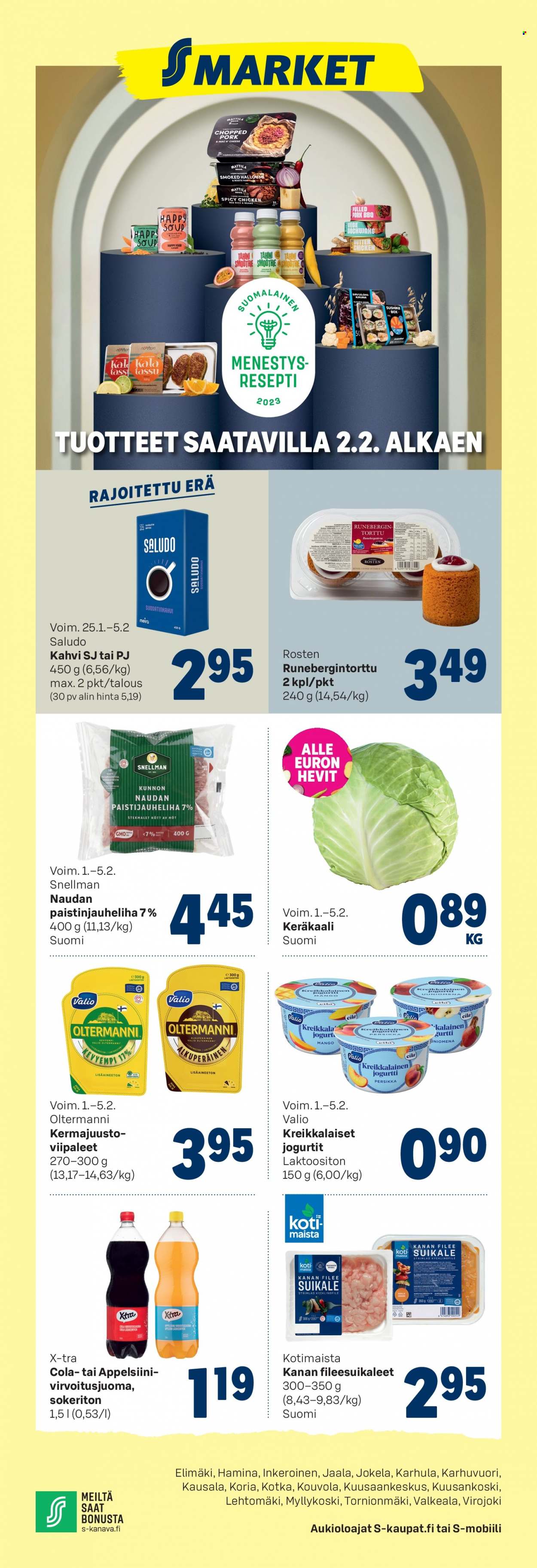 S-market tarjoukset - 01.02.2023 - 05.02.2023. Sivu 1