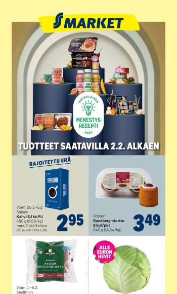 S-market tarjoukset  - 01.02.2023 - 05.02.2023.