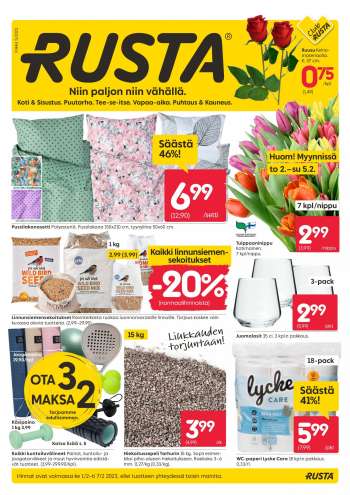 Rusta tarjoukset  - 01.02.2023 - 07.02.2023.