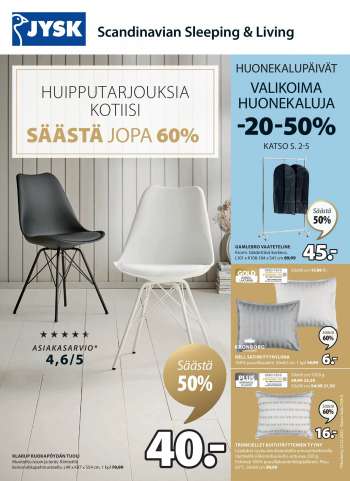 JYSK tarjoukset  - 06.02.2023 - 05.03.2023.